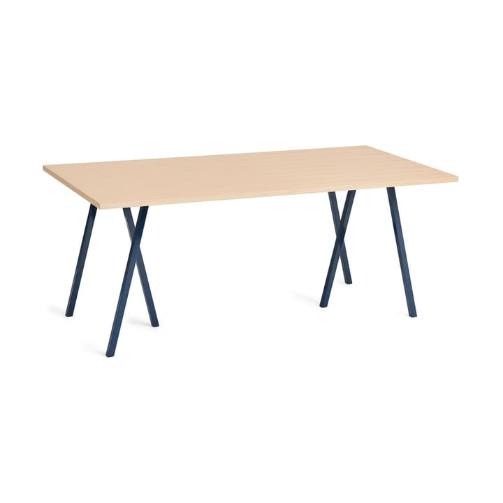 Mesa de jantar Loop Stand incl. support 87,5x180 cm - Deep blue-clear lacq. oak - HAY