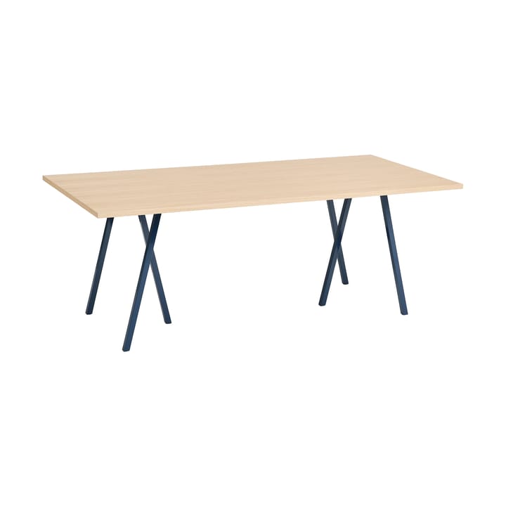 Mesa de jantar Loop Stand incl. support 92,5x200 cm - Deep blue-clear lacq. oak - HAY