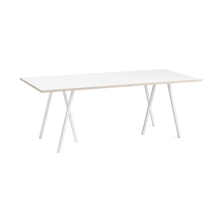 Mesa de jantar Loop Stand incl. support 92,5x200 cm - White-white laminate-plywood - HAY