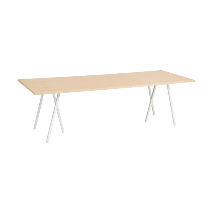 Mesa de jantar Loop Stand incl. support 92,5x250 cm - White-clear lacq. oak - HAY