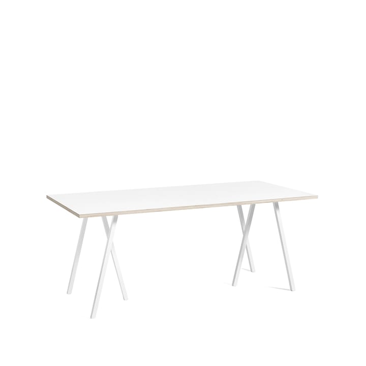 Mesa de jantar Loop Stand - White laminate-white, 180 cm - HAY