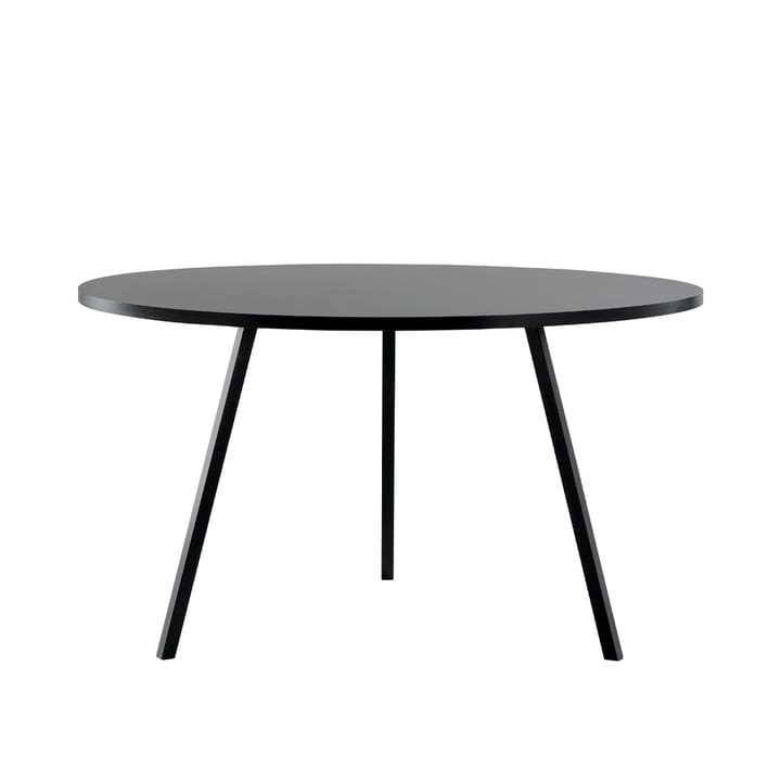 Mesa de jantar redonda Loop Stand - Black linoleum-black, Ø120 cm - HAY