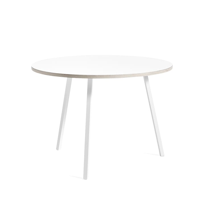 Mesa de jantar redonda Loop Stand - White laminate-white, Ø105 cm - HAY