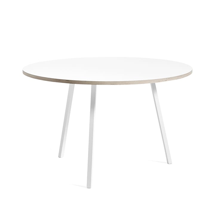 Mesa de jantar redonda Loop Stand - White laminate-white, Ø120 cm - HAY