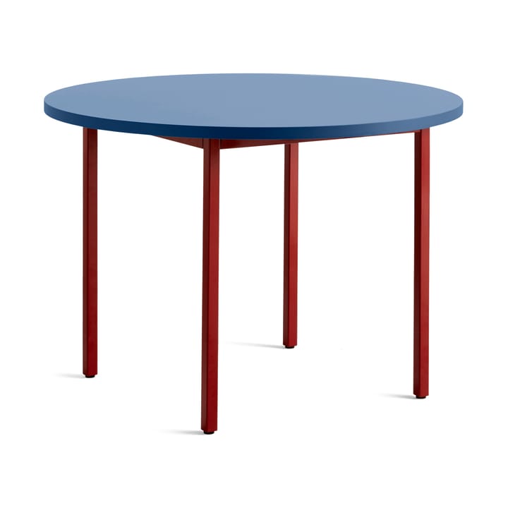 Mesa de jantar Two-Colour Ø105 cm - Maroon red-blue - HAY