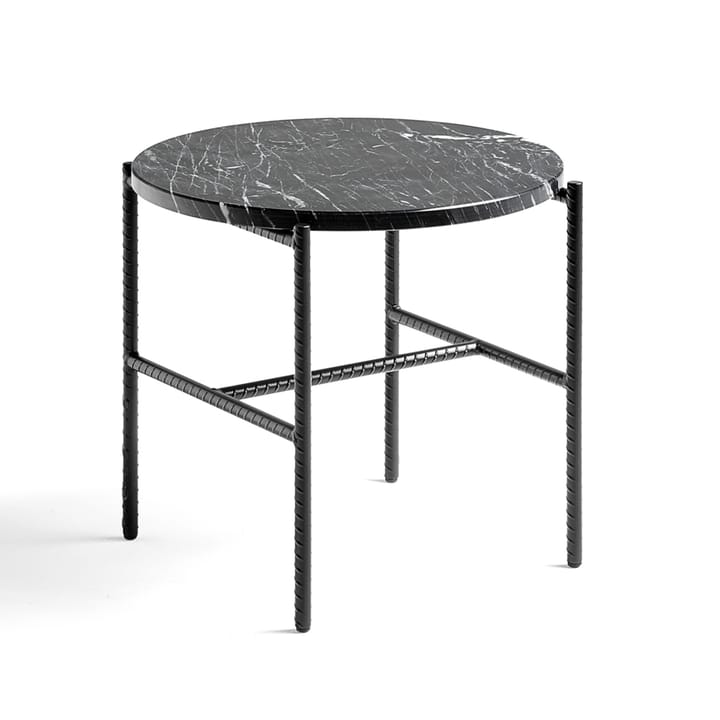 Mesa lateral Rebar Ø45 cm - Black marble-black - HAY