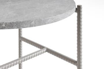 Mesa lateral Rebar Ø45 cm - Grey marble-fossil - HAY