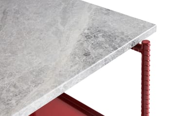 Mesa lateral Rebar 75x44x55 cm - Grey marble-barn red - HAY