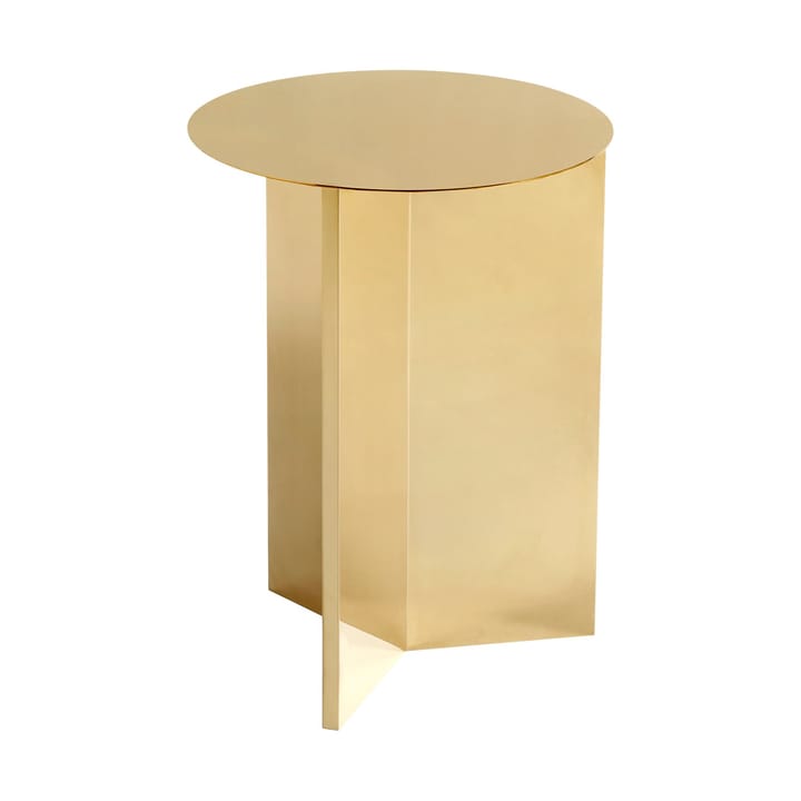 Mesa lateral Slit high Ø35 cm - Brass - HAY