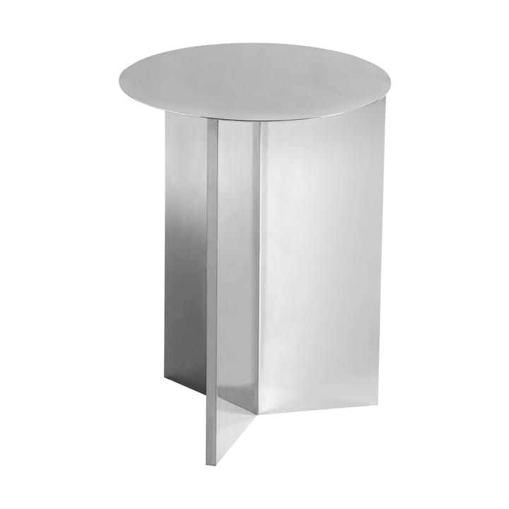 Mesa lateral Slit high Ø35 cm - Mirror polished steel - HAY