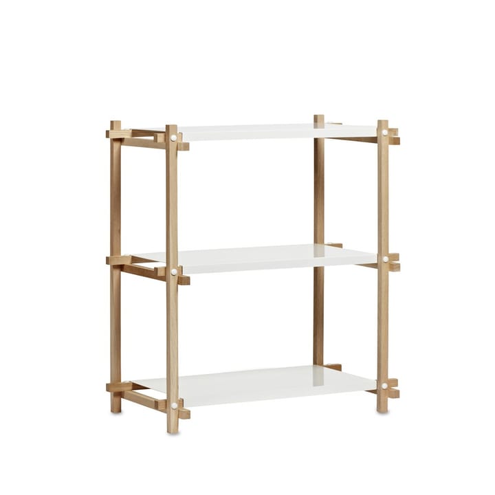 Prateleira Woody Column - Oak-white lacquered shelf, low - HAY