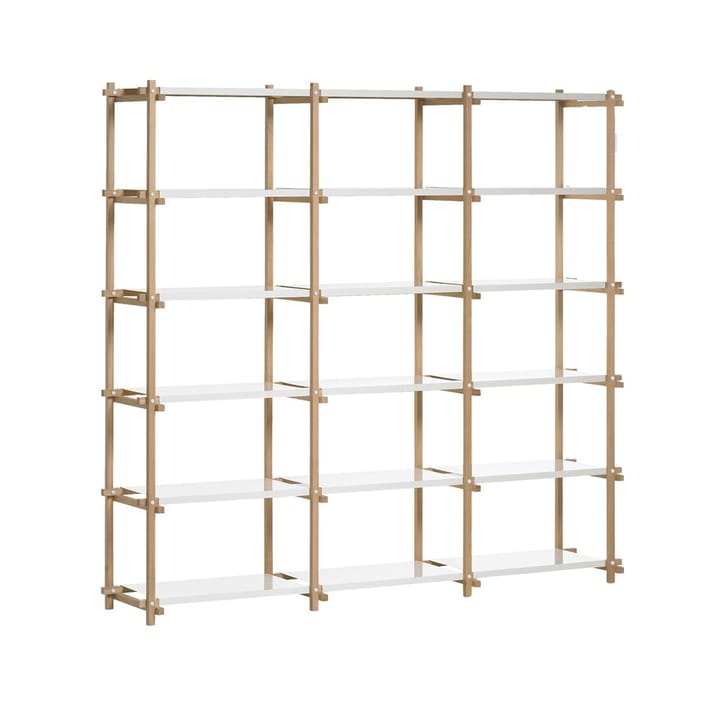 Prateleira Woody - Oak-white lacquered shelf, high - HAY