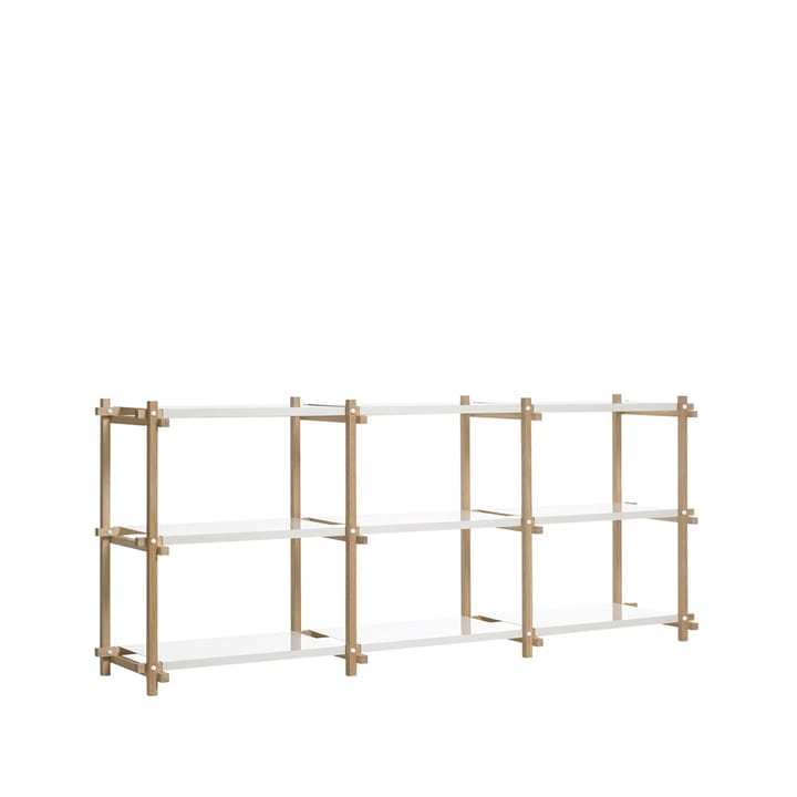 Prateleira Woody - Oak-white lacquered shelf, low - HAY