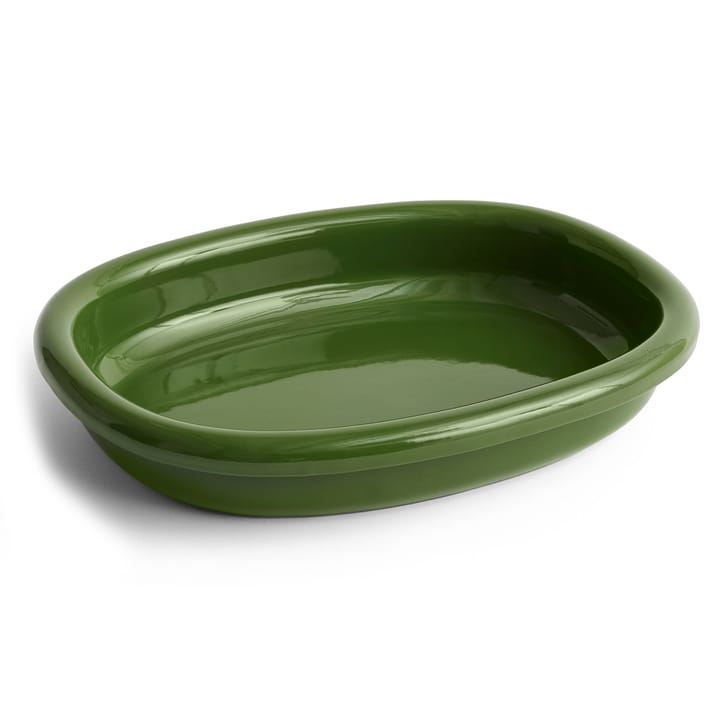 Prato de servir oval Barro large 27x36 cm - Green - HAY