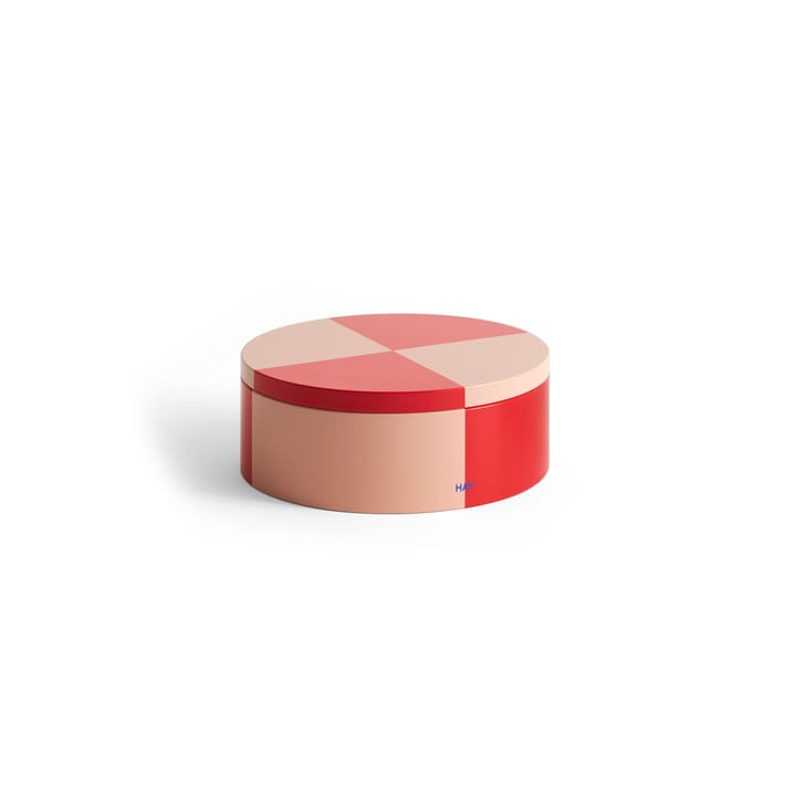 Recipiente com tampa Tin Container - Round red-soft pink - HAY