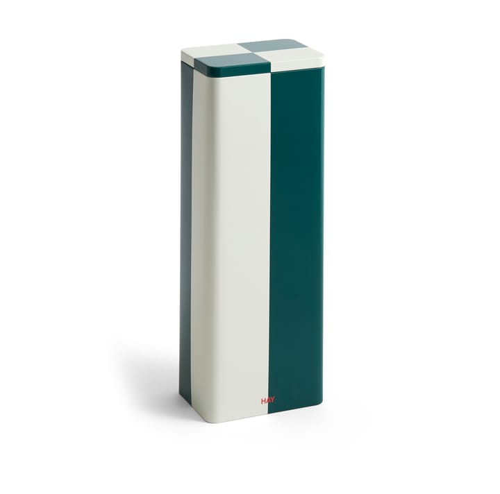 Recipiente com tampa Tin Container - Slim green-off white - HAY