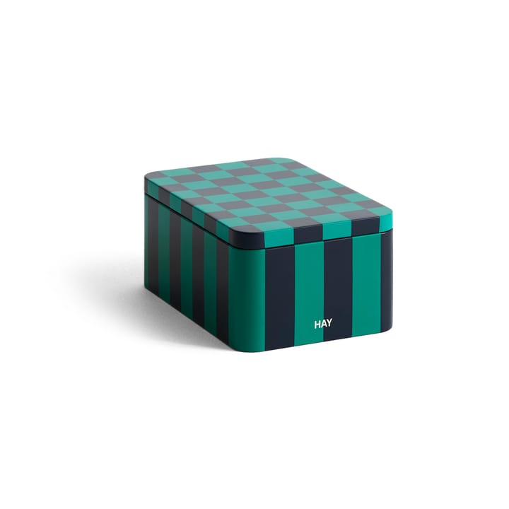 Recipiente com tampa Tin Container small - Green-dark blue - HAY