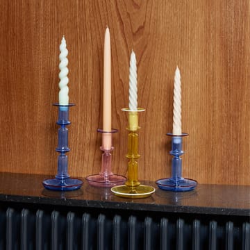 Suporte de velas Flare alto - azul claro-vermelho - HAY