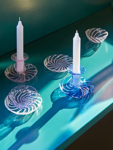 Suporte de velas Flare Stripe - azul claro - HAY