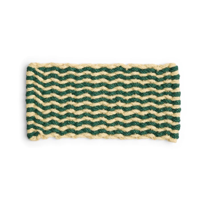 Tapete de entrada Coco Stripe Wave - Dark green-white - HAY