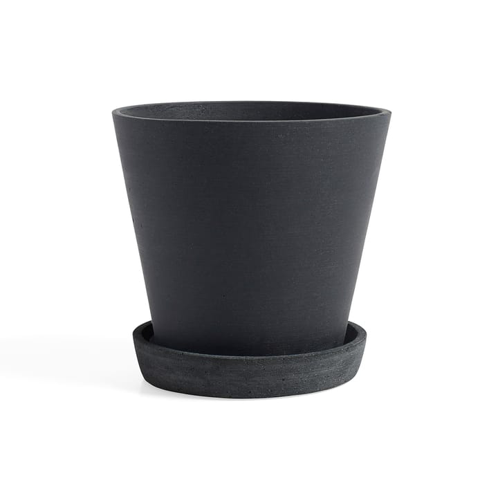 Vaso de flores com prato HAY XXL - Preto - HAY