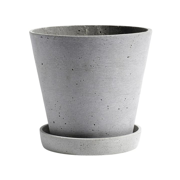 Vaso de flores com prato HAY XXXL - Cinza - HAY