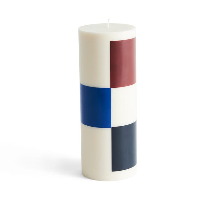 Vela bloco grande 25 cm Column Candle , Off white-castanho-preto-azul HAY