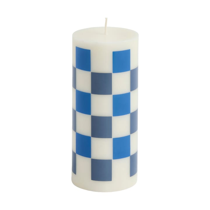 Vela bloco pequena 15 cm Column Candle - Off white-blues - HAY