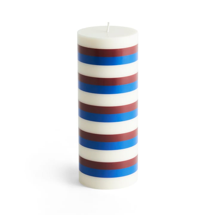Vela blocos média 20 cm Column Candle  - Off white-castanho-azul  - HAY