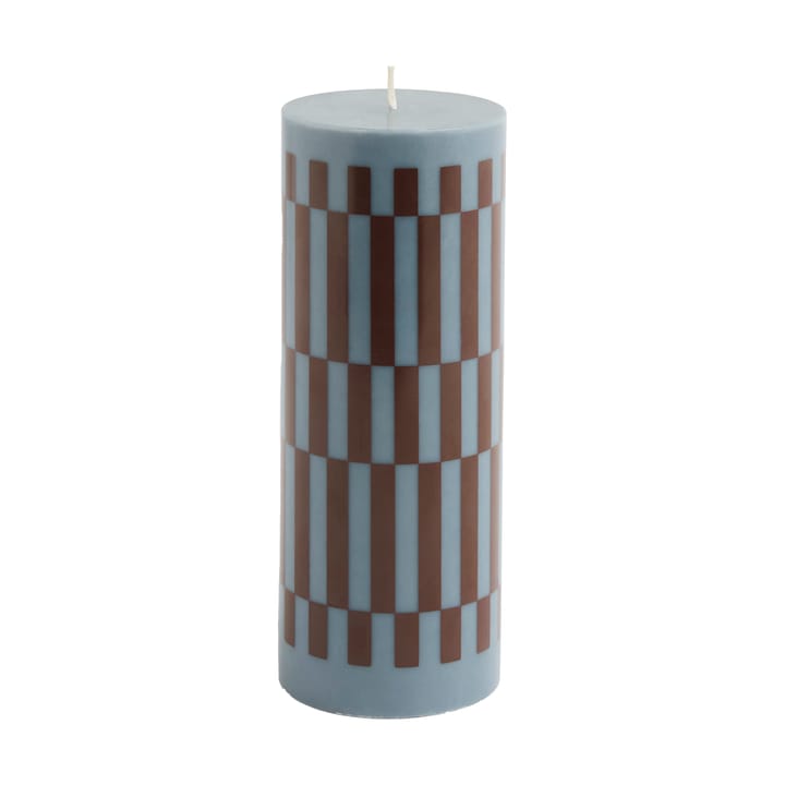 Vela Column Candle medium 20 cm - Anthrachite-bordeaux - HAY