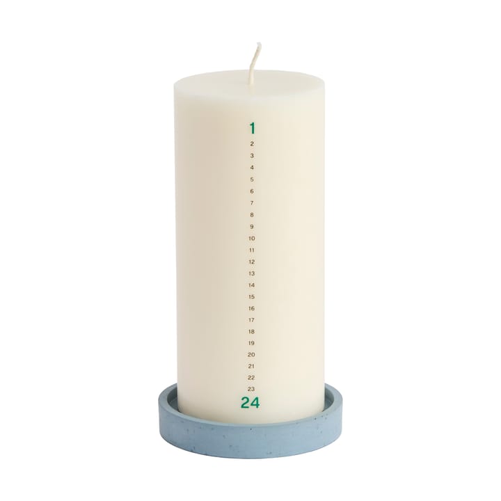 Vela de calendário e porta-velas 6,8 cm - Delicate Off white-black-green - HAY