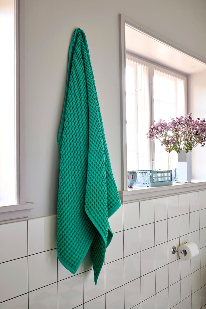 Waffle toalha de banho 70x140 cm - Verde esmeralda - HAY