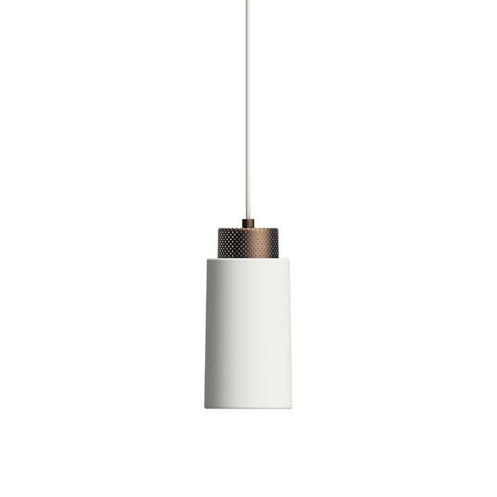 Candeeiro suspenso pequeno Edge - Branco mate-bronze - Herstal