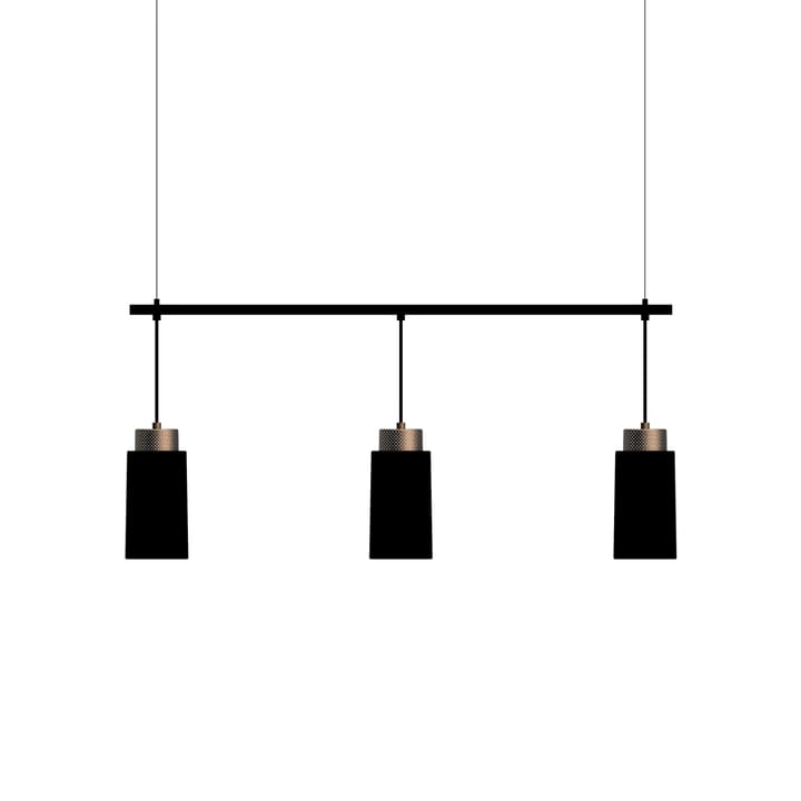 Candeeiro suspenso trio Edge - Preto mate-bronze - Herstal