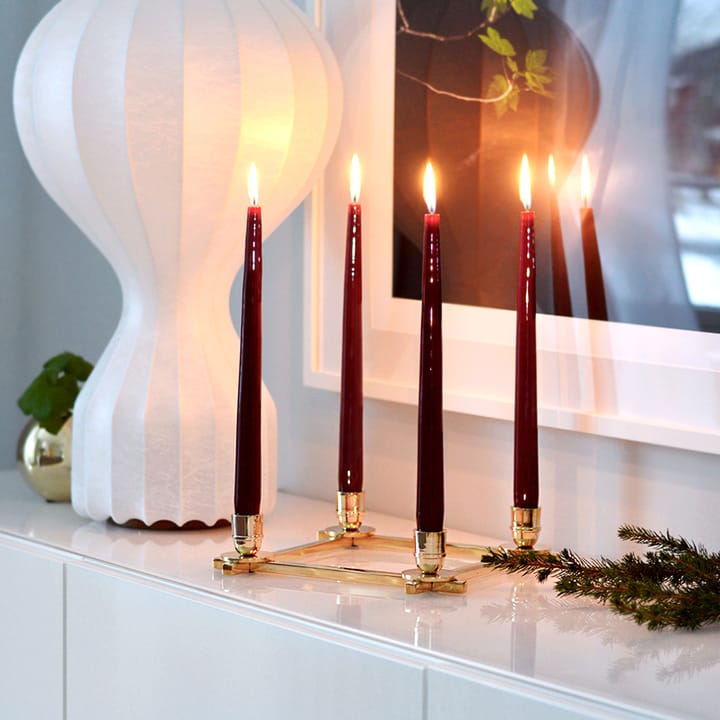 Velas Herrgård 30 cm 6 un., Brilho Vinho Tinto Hilke Collection