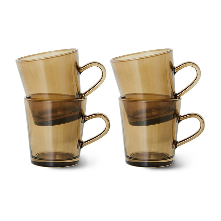 70's copo de café Glassware 20 cl 4-peças  - Castanho Mud - HKliving