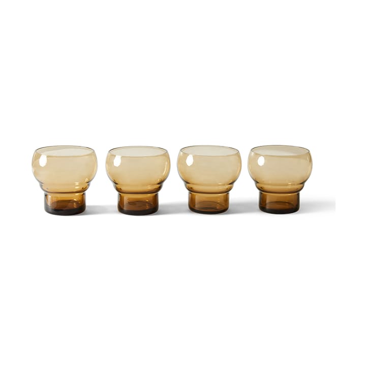 Copo Bulb 70's 27 cl, 4 un. - Amber - HKliving