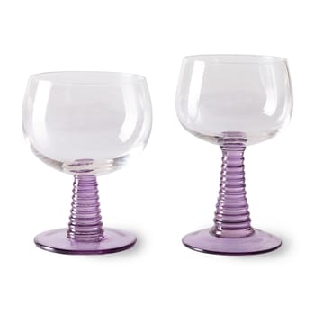 Copo de vinho alto Swirl - Roxo - HKliving