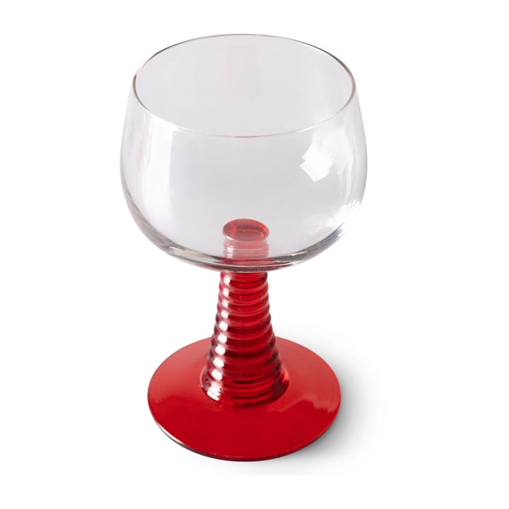 Copo de vinho alto Swirl - Vermelho - HKliving