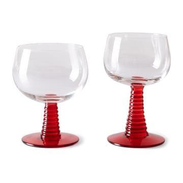 Copo de vinho alto Swirl - Vermelho - HKliving