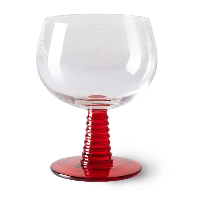 Copo de vinho baixo Swirl - Vermelho - HKliving