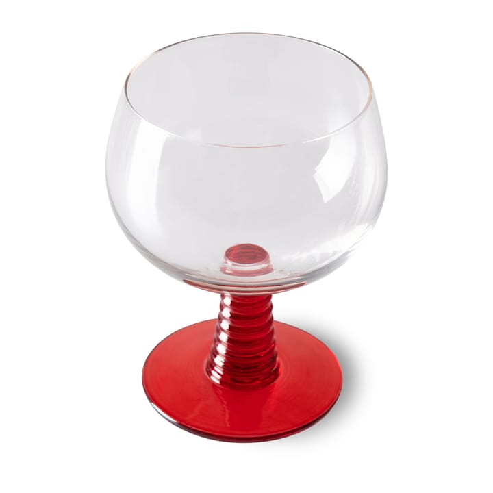 Copo de vinho baixo Swirl - Vermelho - HKliving