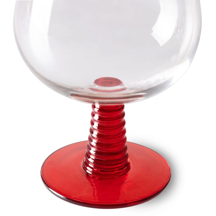 Copo de vinho baixo Swirl - Vermelho - HKliving