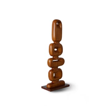 Escultura em madeira esculpida à mão 71 cm - Brown - HKliving