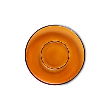 Pires de café 70's glassware Ø10,6 cm 4 unid. - Amber brown - HKliving