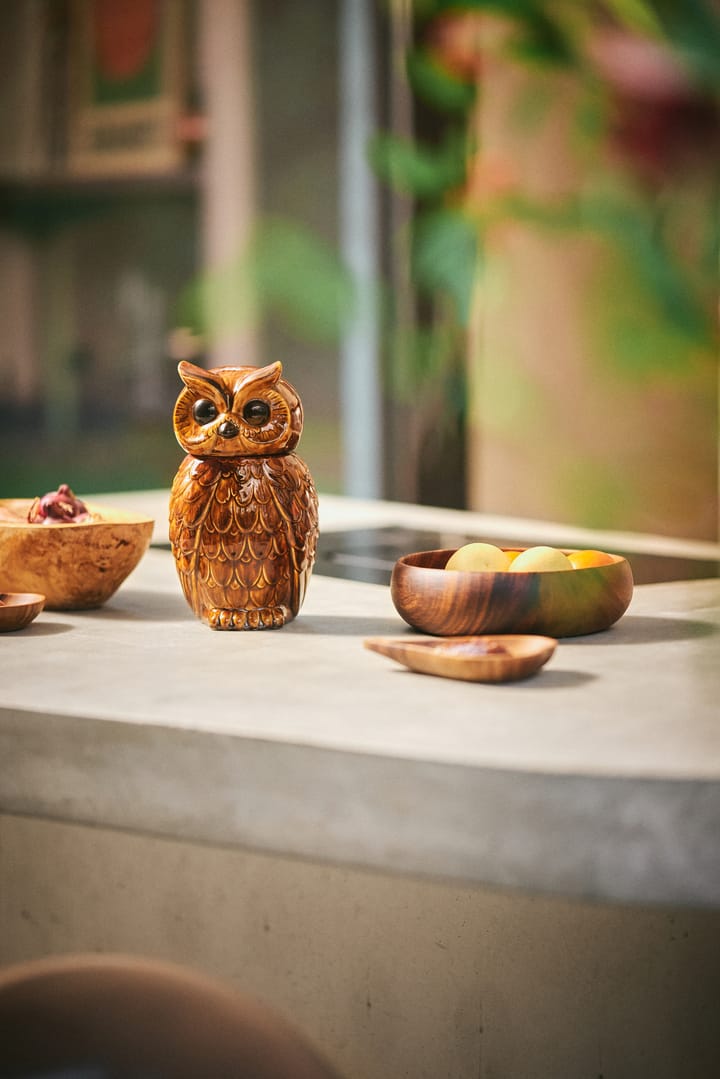 Pote de cerâmica Owl - Roasted - HKliving