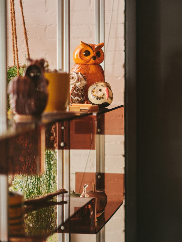 Pote de cerâmica Owl - Tangerine - HKliving