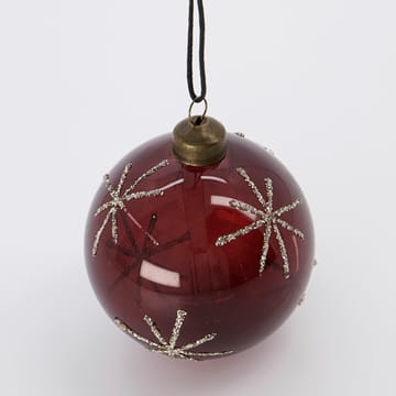 Bola de Natal Star Ø8 cm 4 unidades - Bordeaux - House Doctor