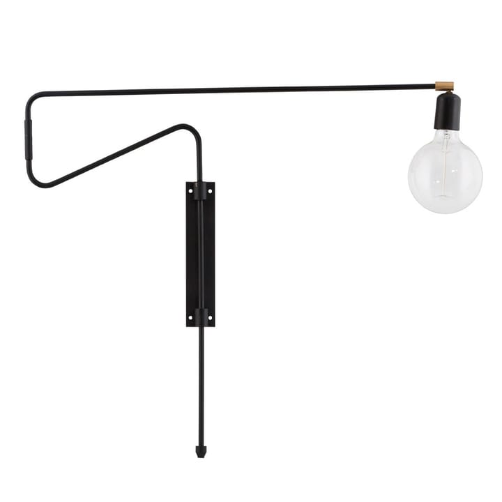 Candeeiro de parede preto Swing - grande, 70 cm - House Doctor