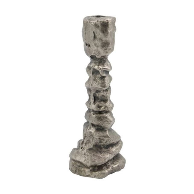 Raku castiçal antique prata - 20 cm - House Doctor